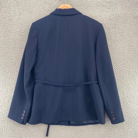 Karen Scott Suit Set Womens 8 Navy Jacket Midi Pencil Skirt Shell Top 3 Piece - Picture 12 of 16